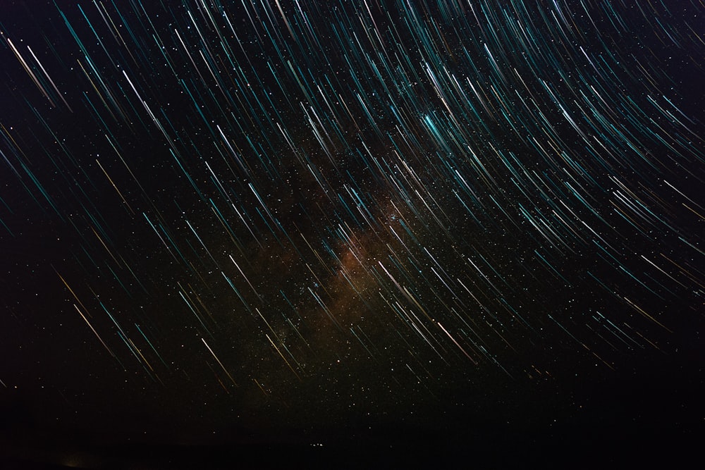 time lapse photo of stars