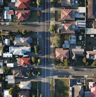 top-view photography of houses at daytime