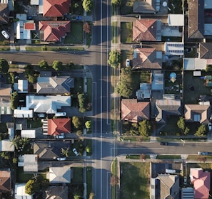 top-view photography of houses at daytime