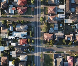 top-view photography of houses at daytime