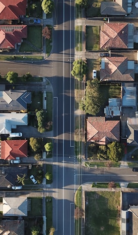 top-view photography of houses at daytime