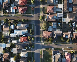 top-view photography of houses at daytime