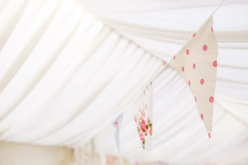 pink and white flaglets