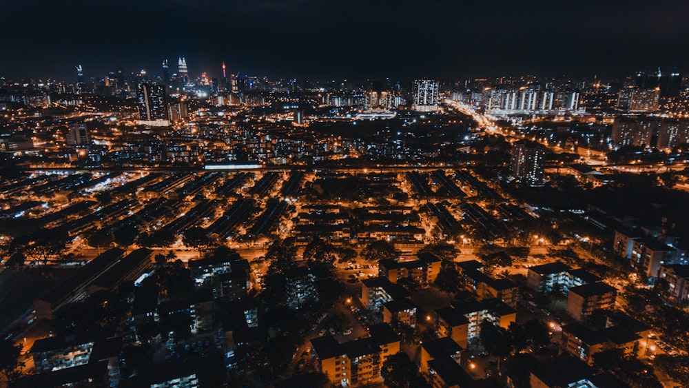 Vista a volo d'uccello della città