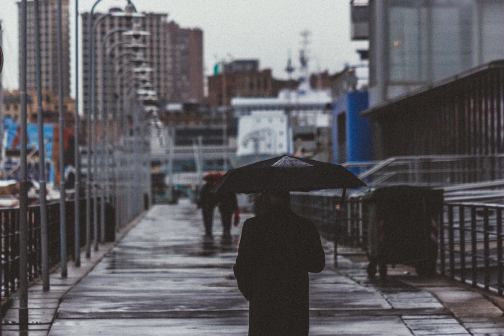 person under umbrella