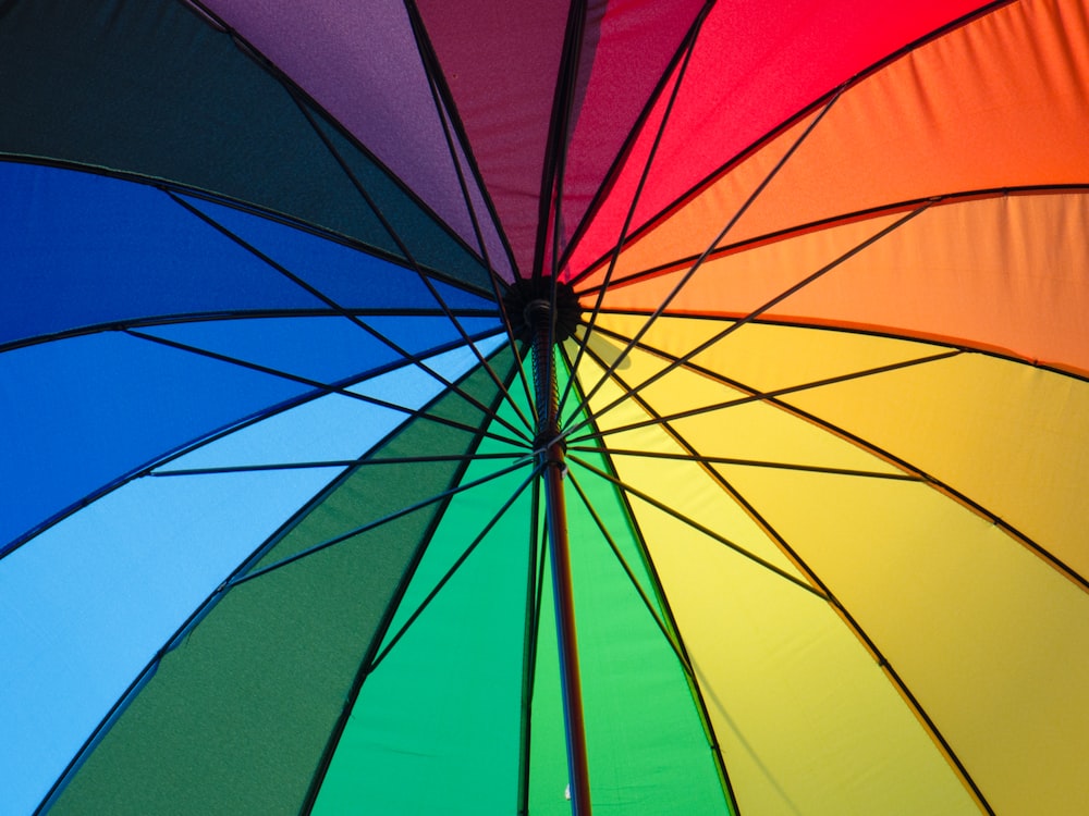 vermes olho vista guarda-chuva multicolorido
