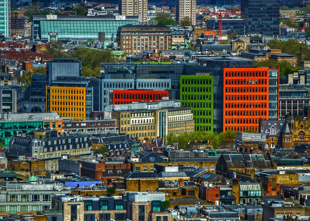 aerial view photography of city buildings