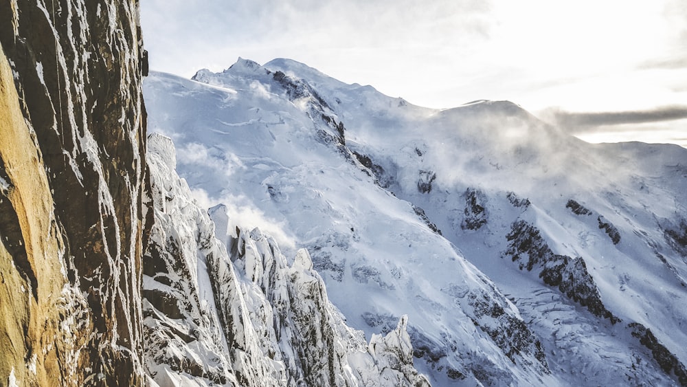 high-angle photography of mountains