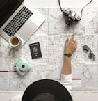 person pointing map