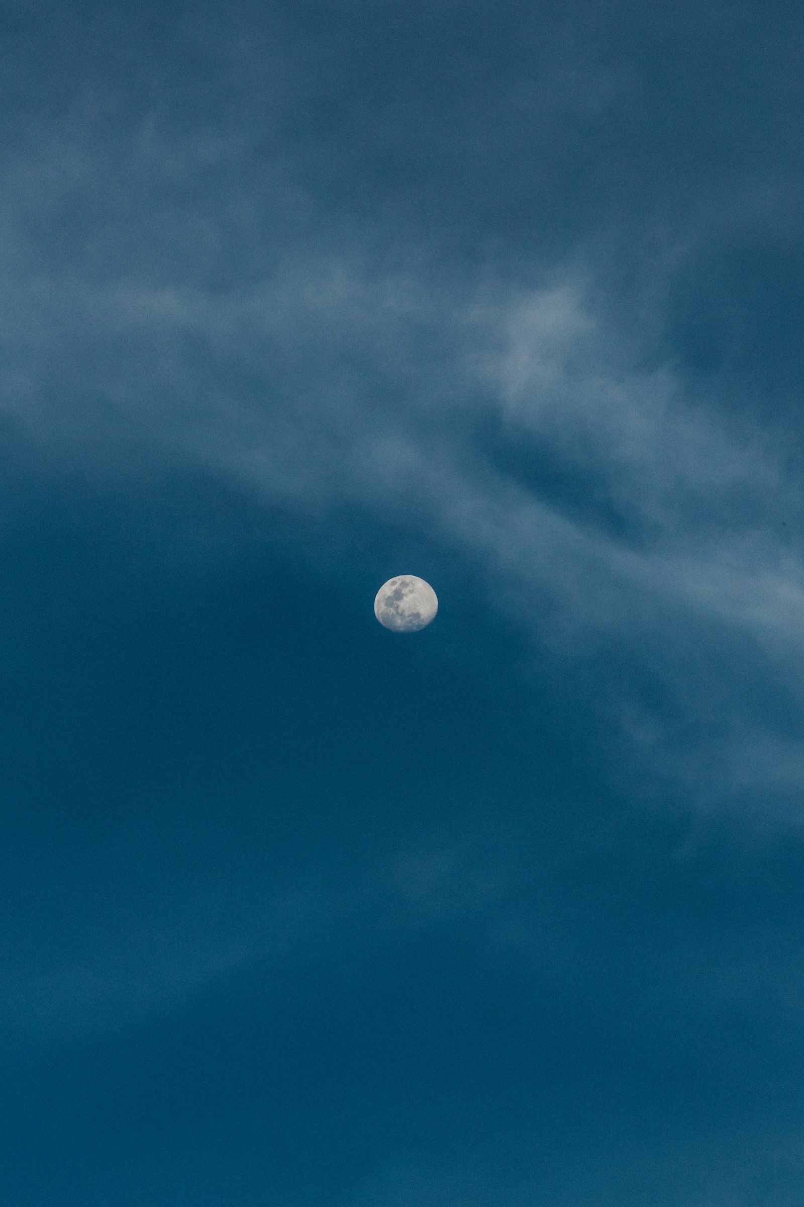 Canon EOS 6D Mark II + Canon EF 70-200mm F2.8L IS II USM sample photo. Moon over clear sky photography