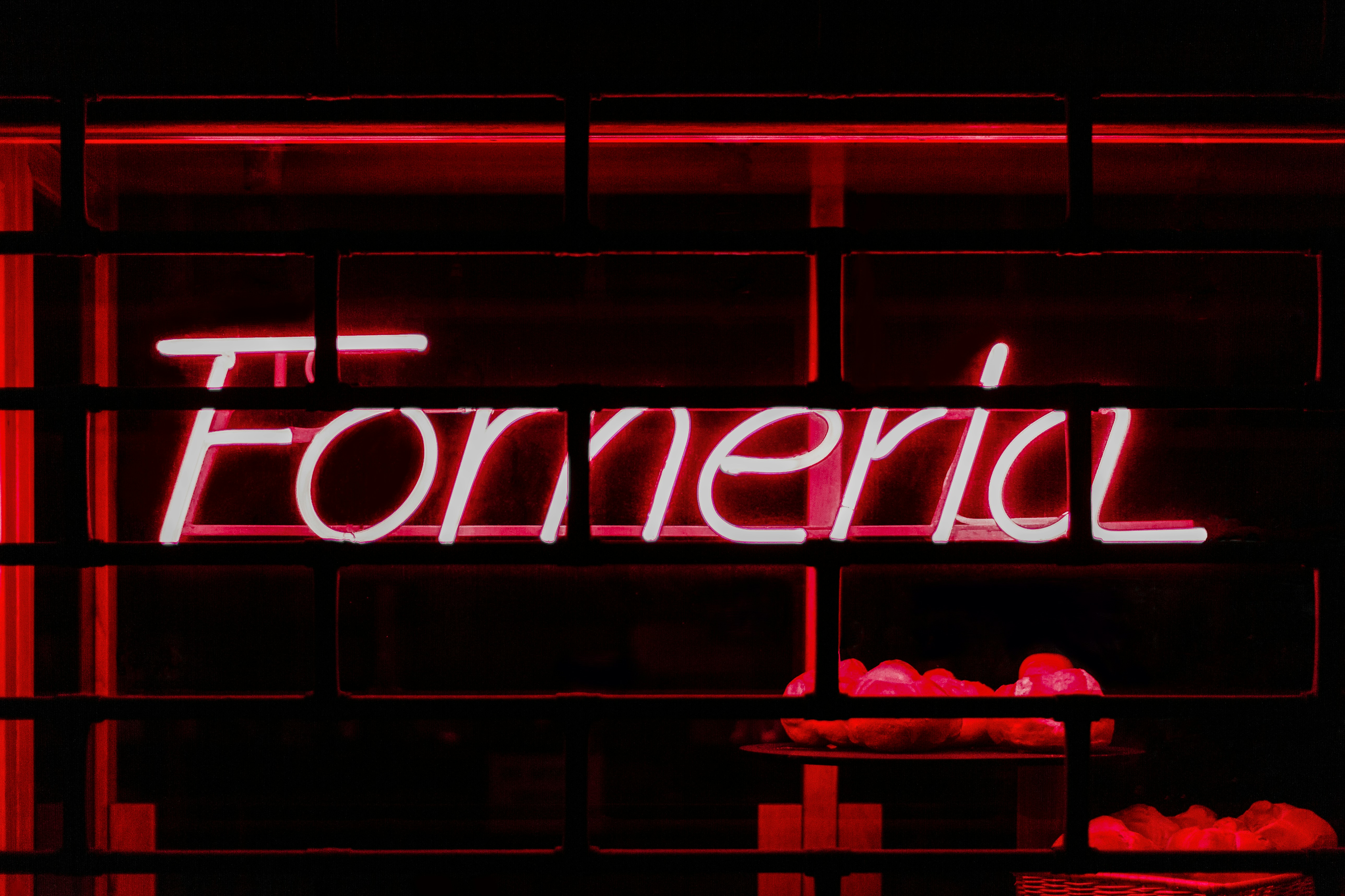 red Fomeria neon-signage