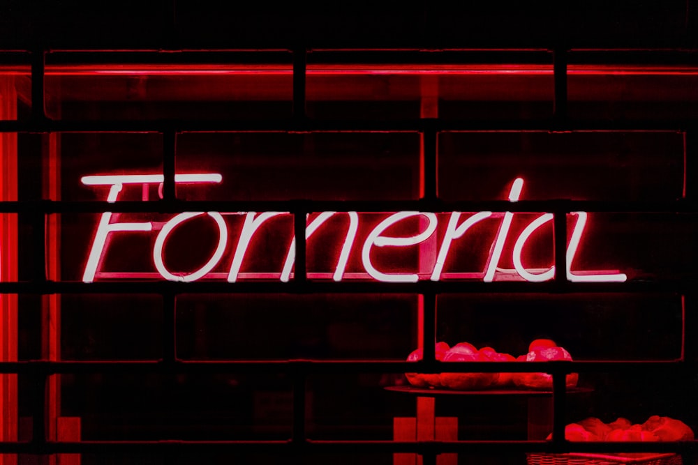 red Fomeria neon-signage