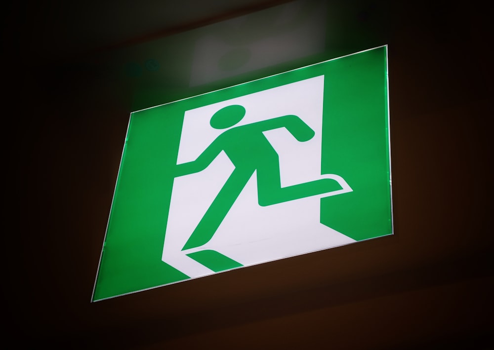 fire exit lighted signage
