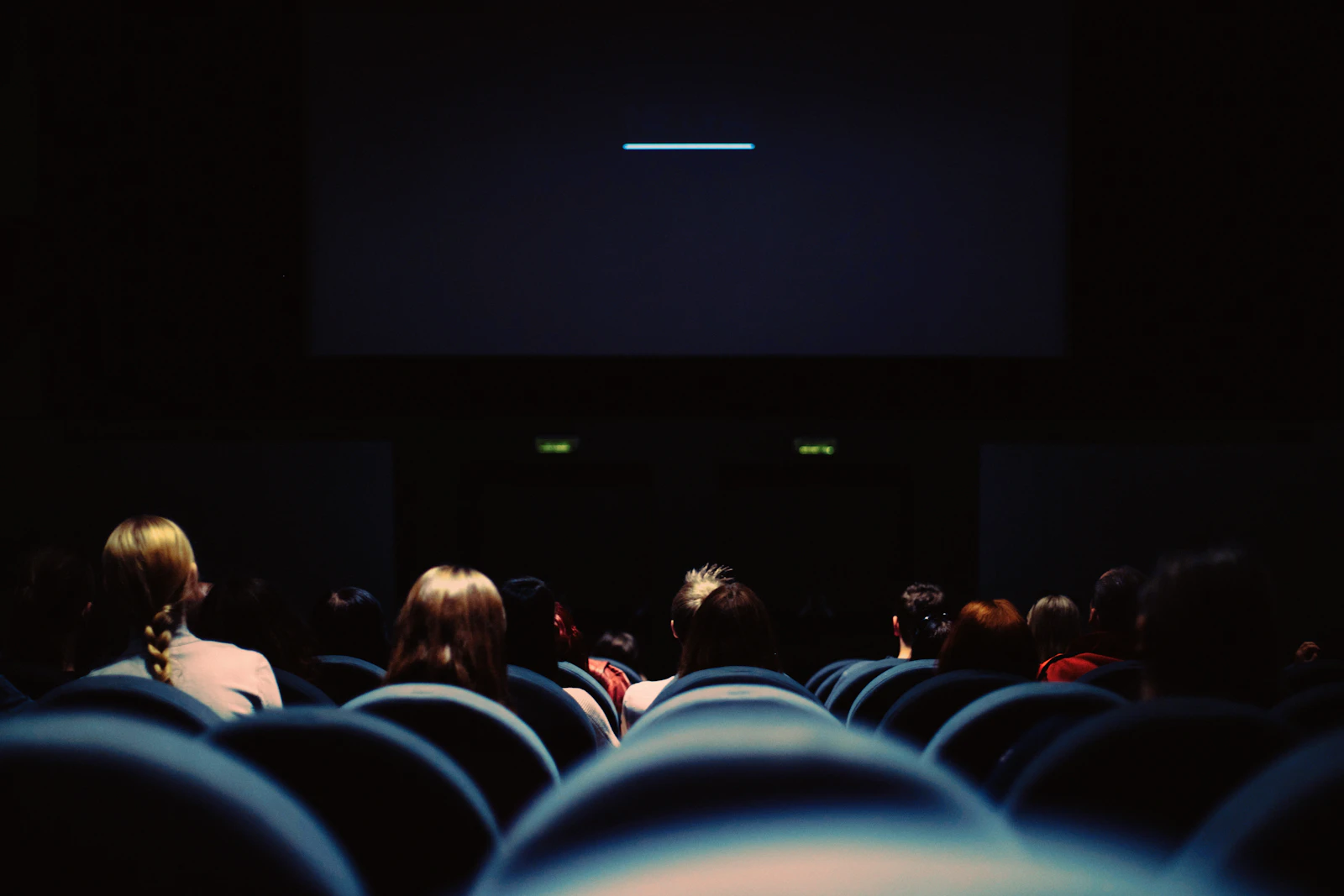 Cinema seats and projection light