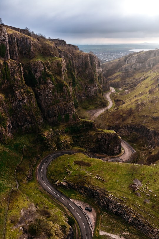 green and brown mountain in Cheddar Gorge United Kingdom