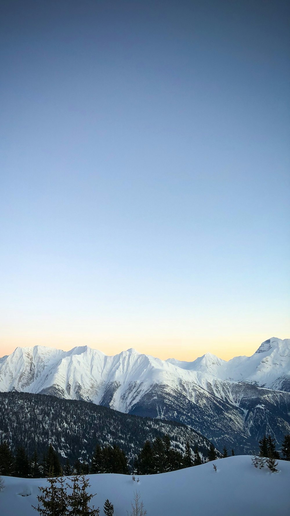 mountain covered by snow