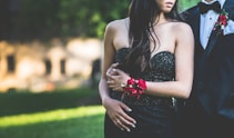 selective focus photography of bride and groom