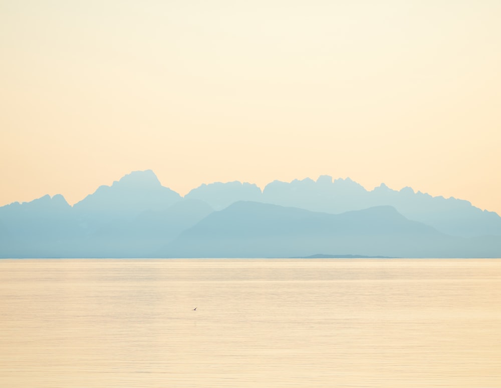 Landschaftsfoto eines Berges und eines Gewässers