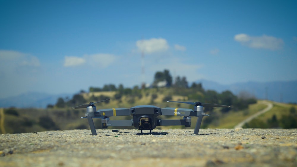 quadcopter on soil