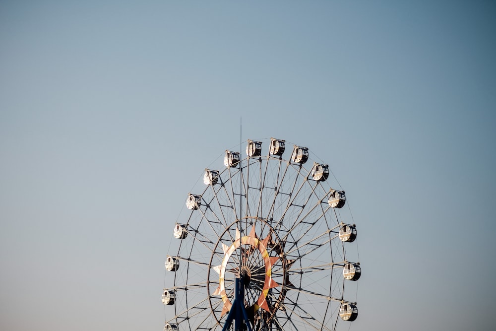 brown and white Ferris wheel