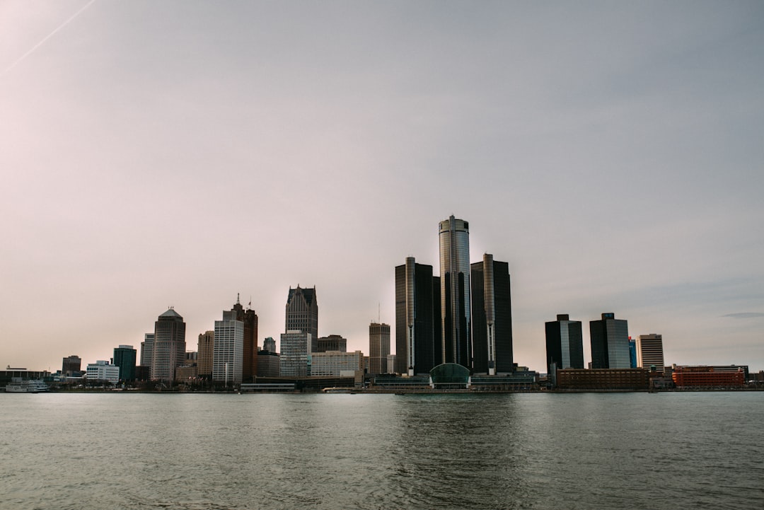 architectural photography city buildings body of water,