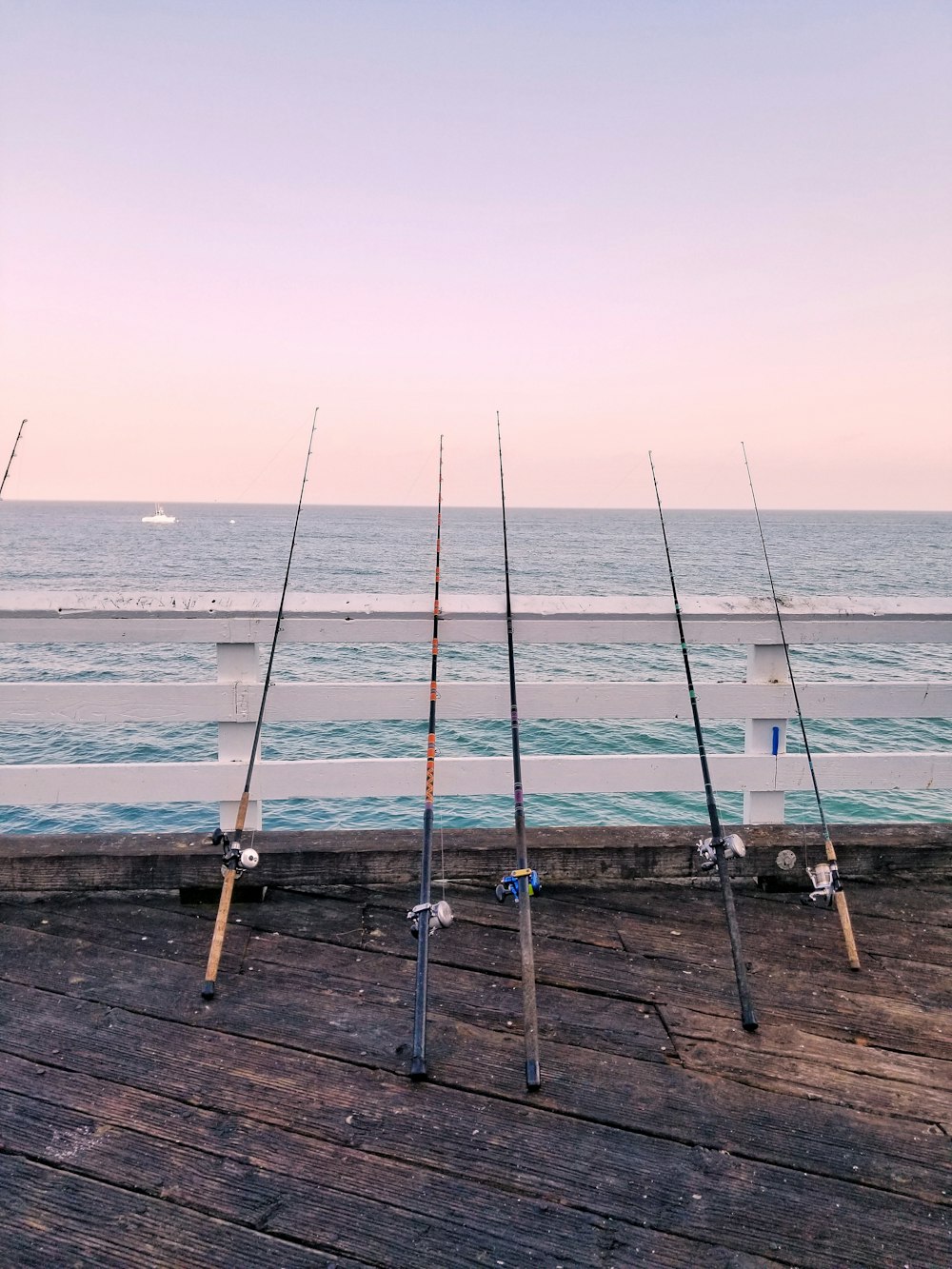 five fishing rods