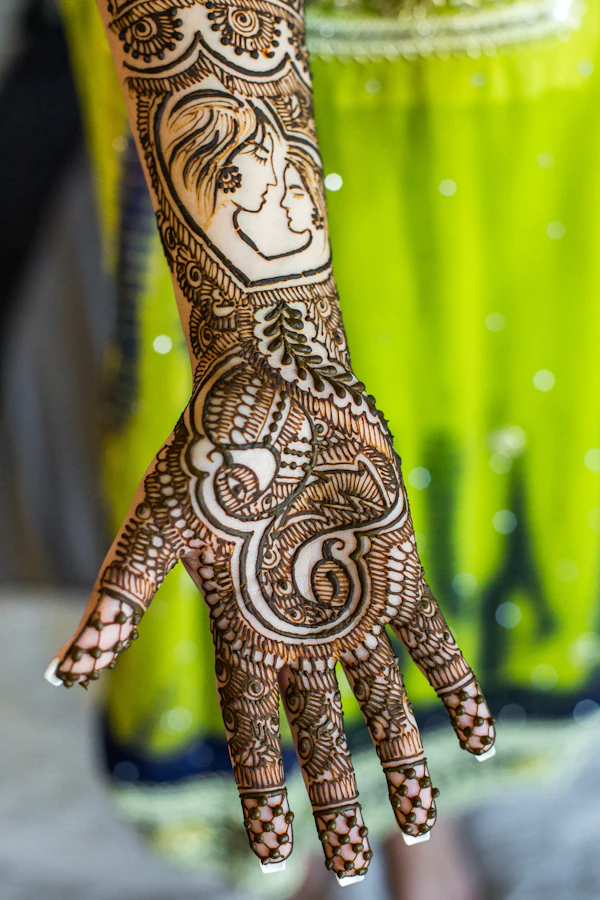 Bridal mehndi henna design on hands