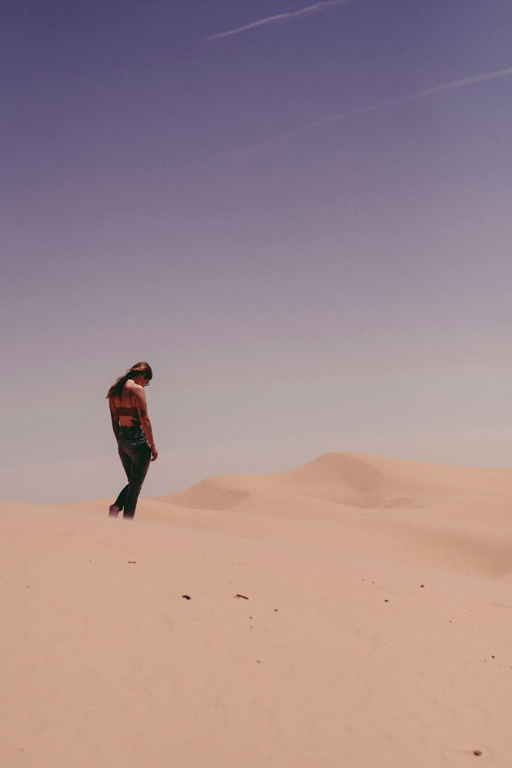 woman standing on dessert