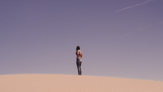 woman in gray pants in Algodones Dunes United States