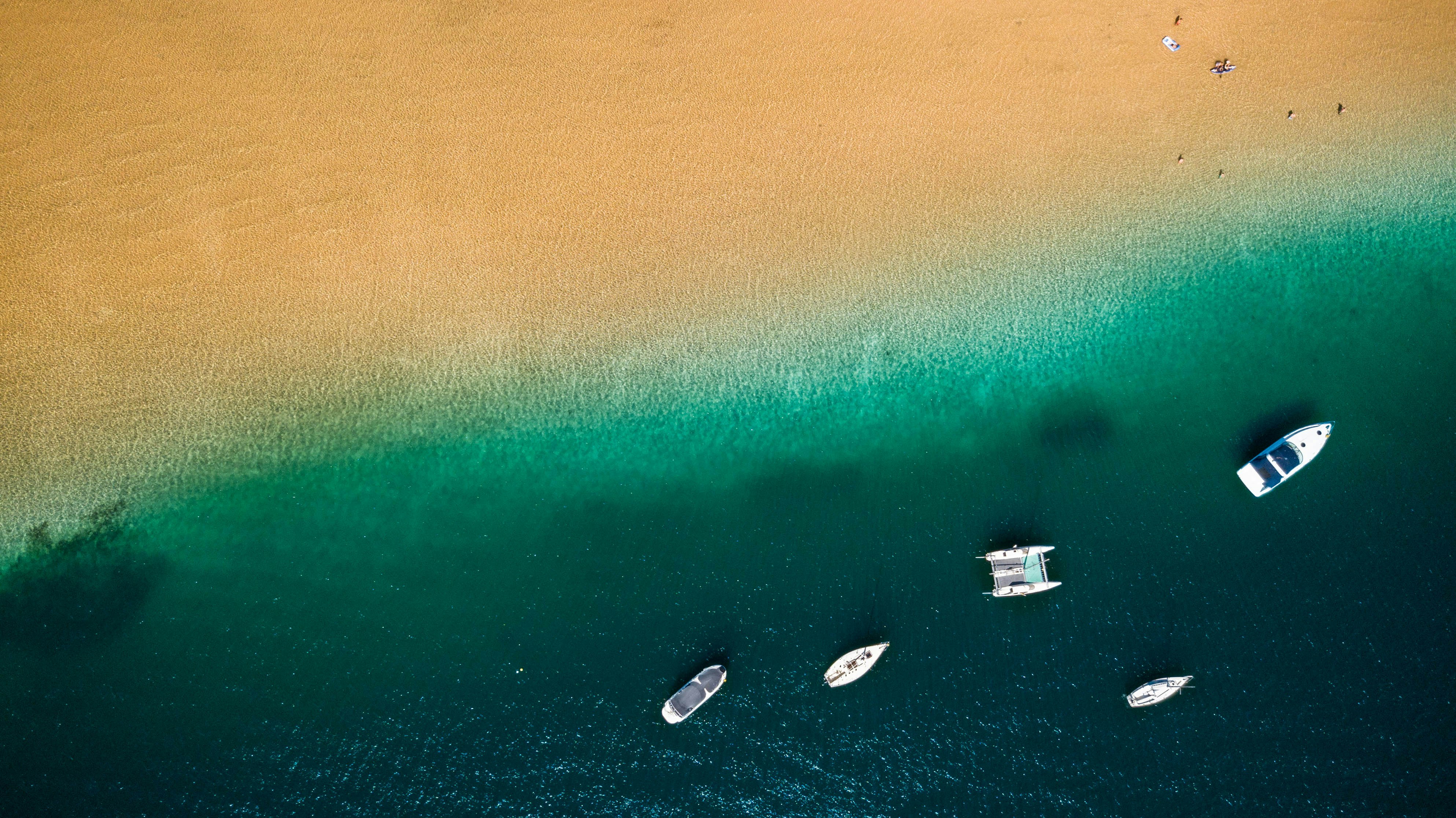 boats on beach