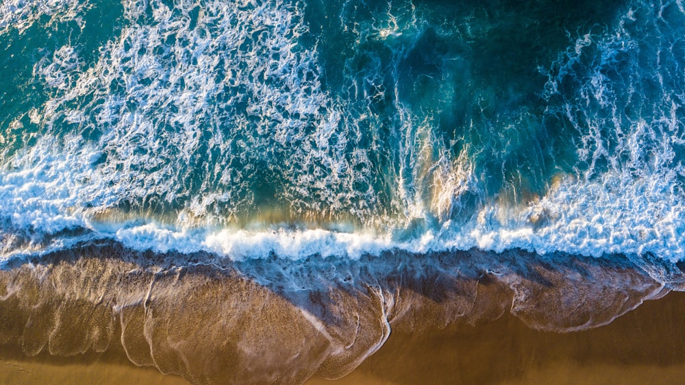 time lapse photography of sea waves