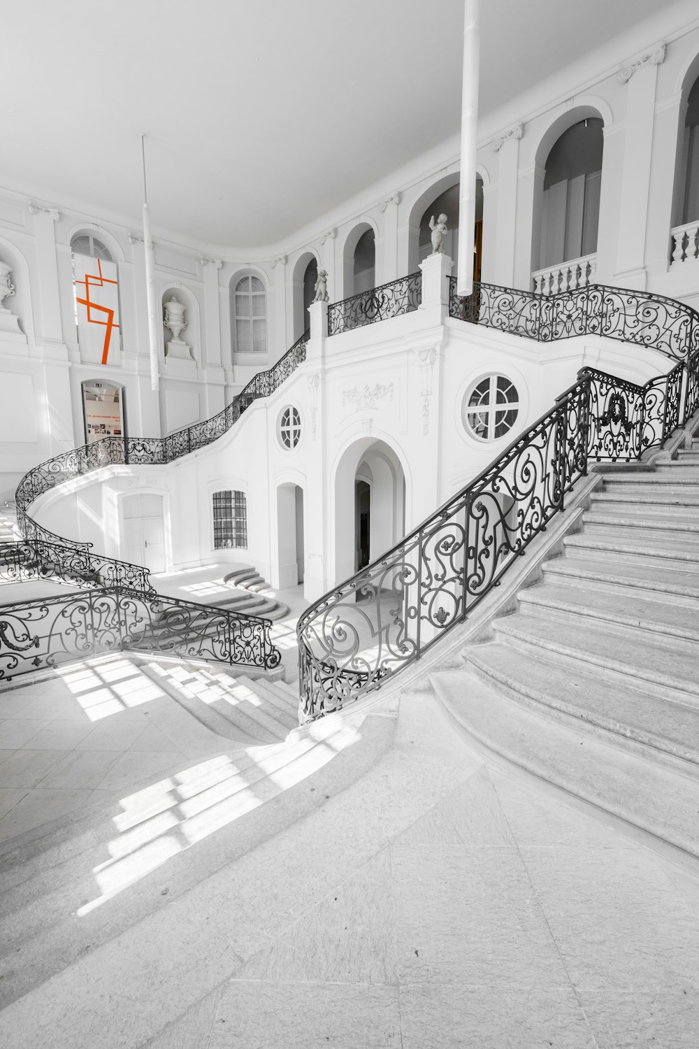 Black Floral Metal Handrails In Building Photo Free Banister
