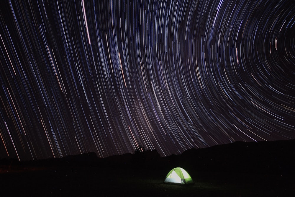 turned on camping tent