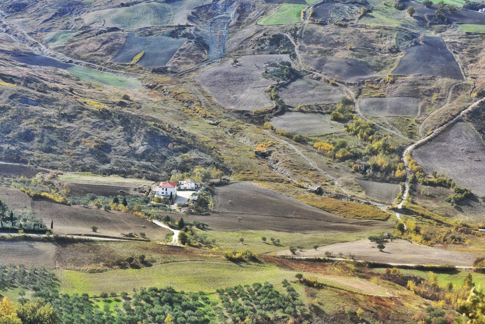 aerial view of green fields during daytime