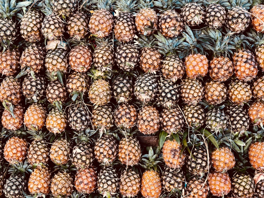 pile of pineapple fruits