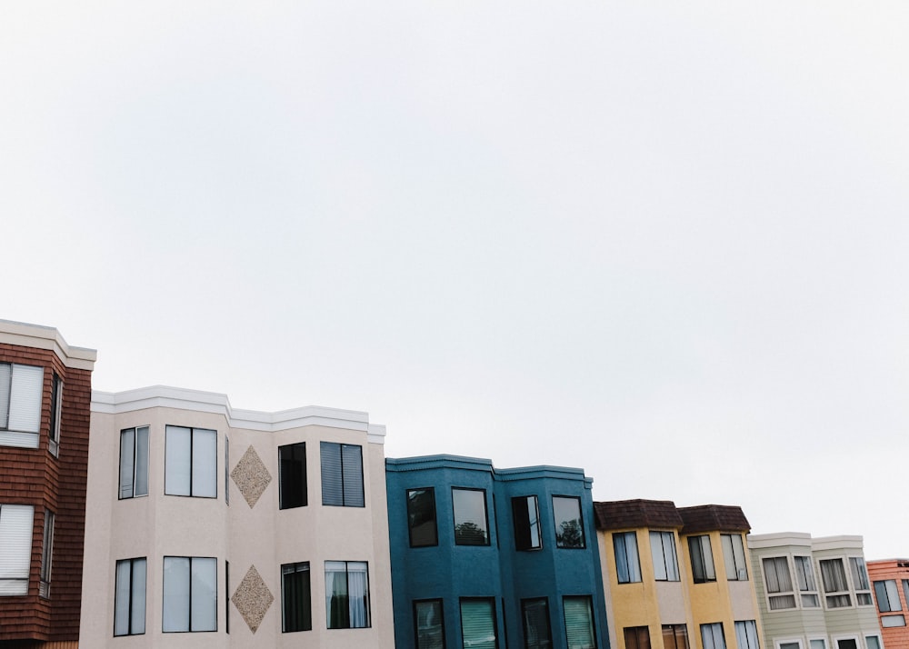 assorted-color concrete buildings