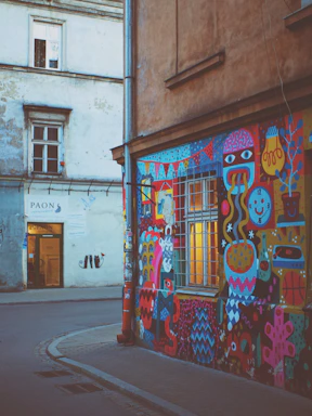 multicolored mural painting