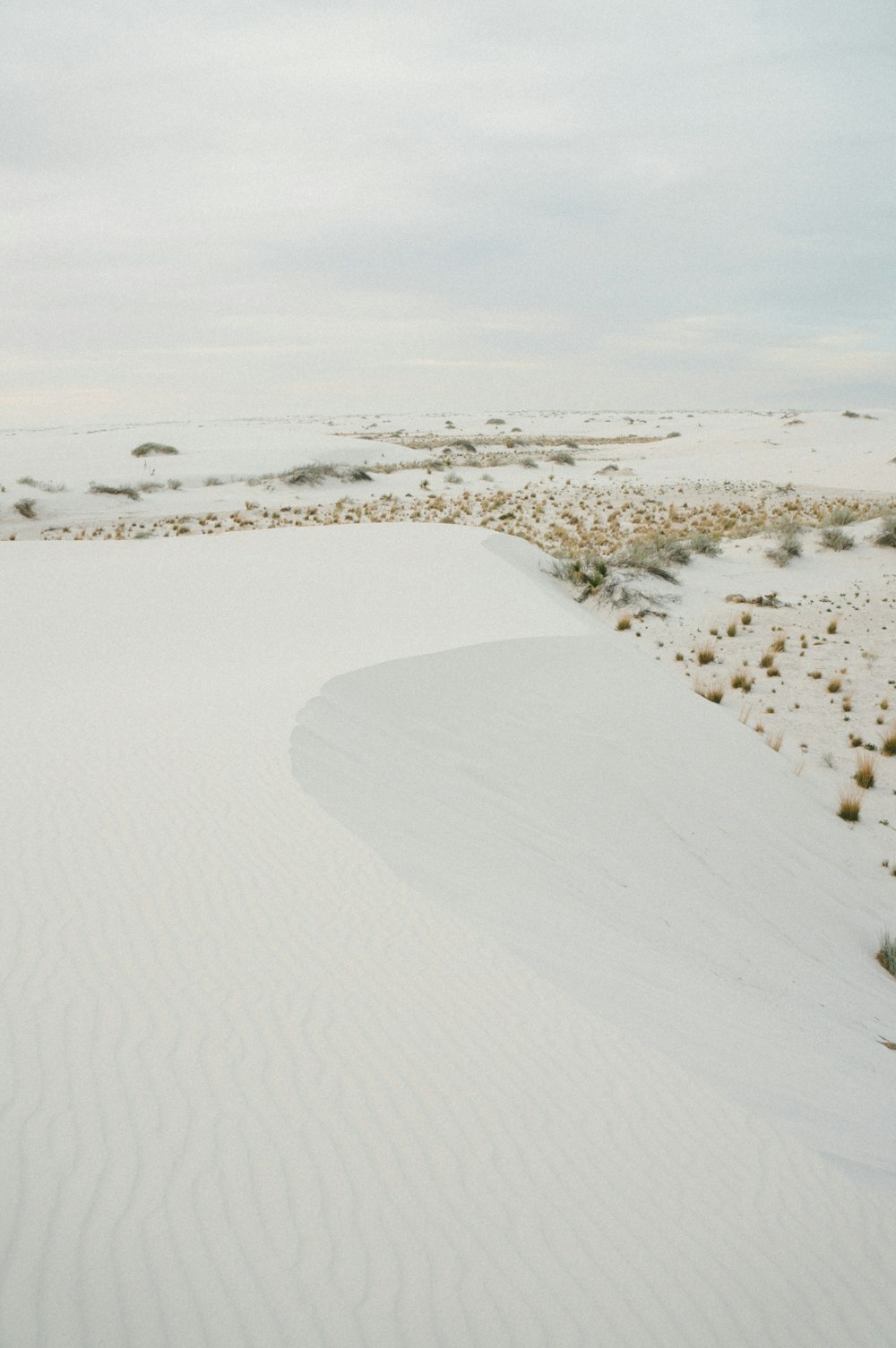 snowfield during cloudy sky