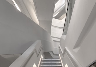 gray and white up-stair photo