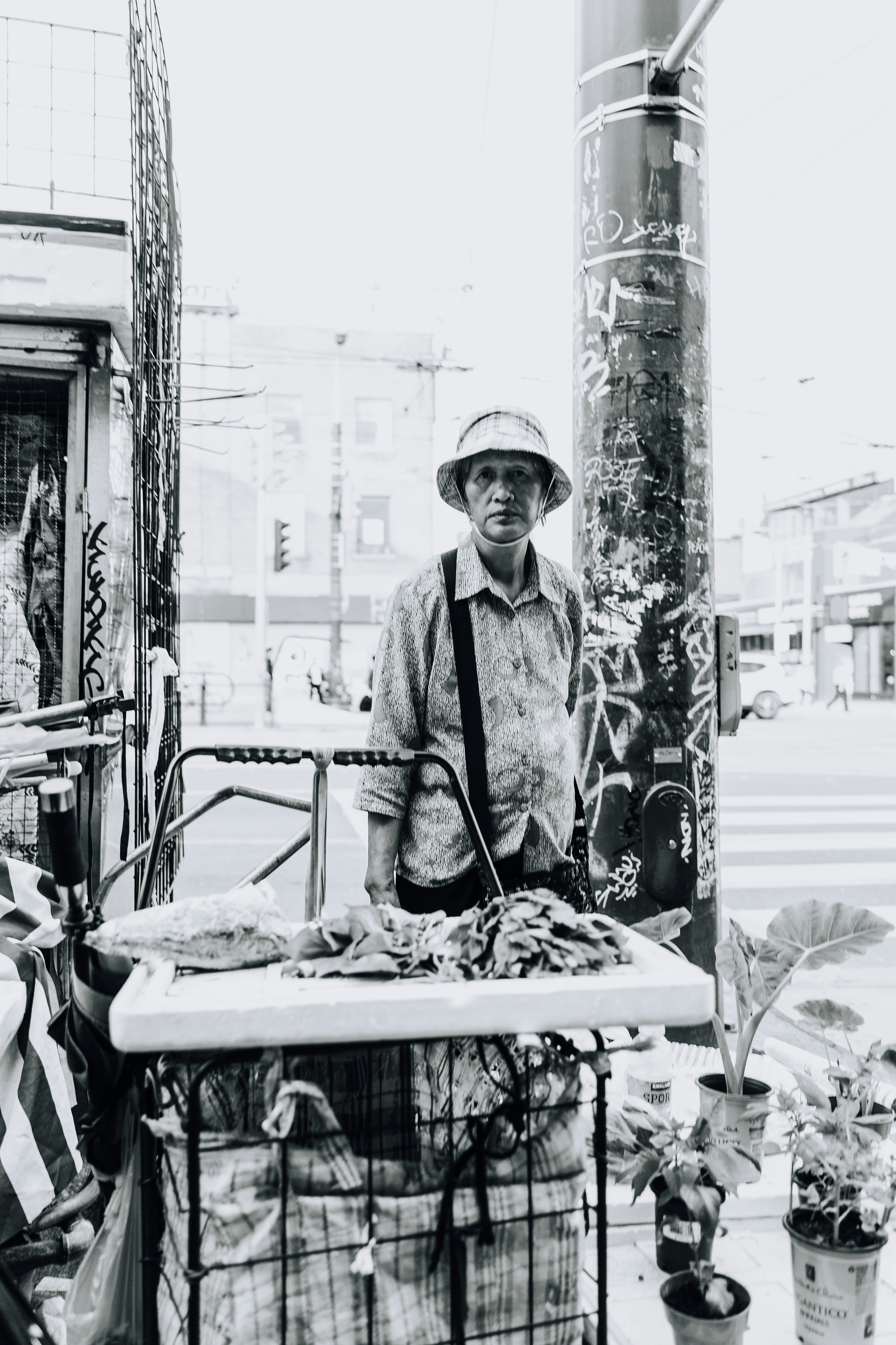 grayscale photography of woman