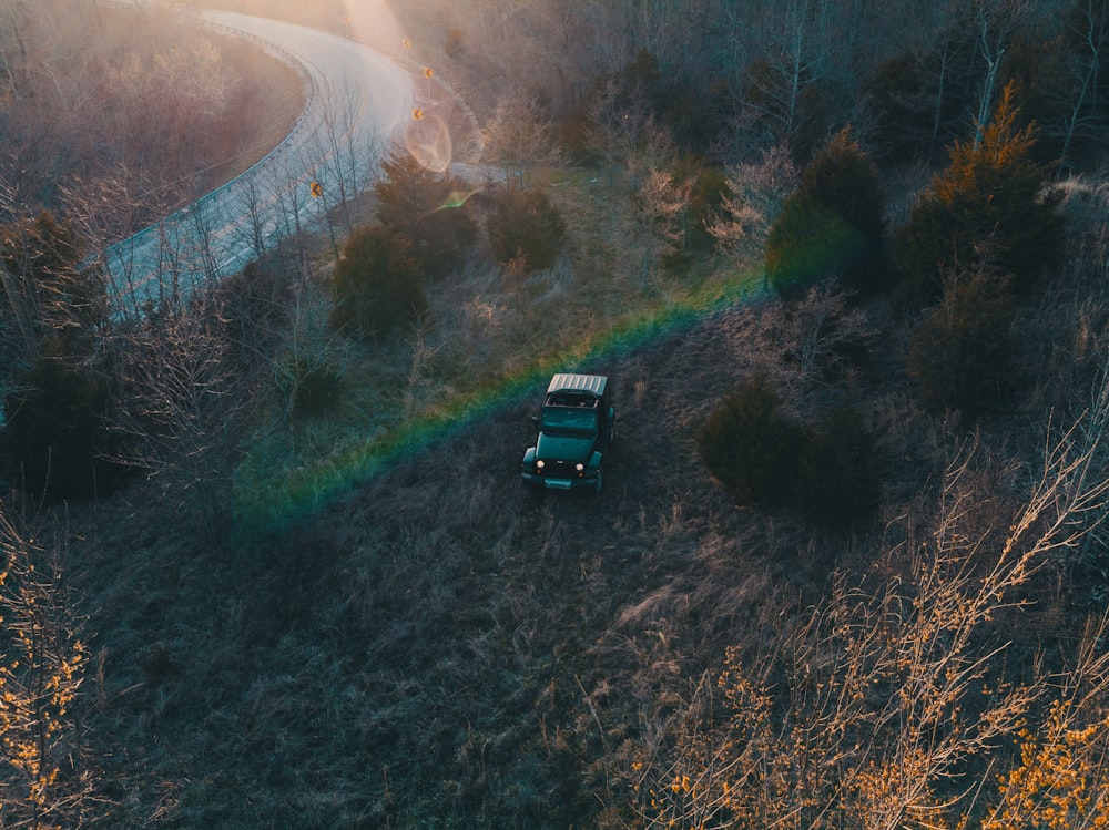 car on hill