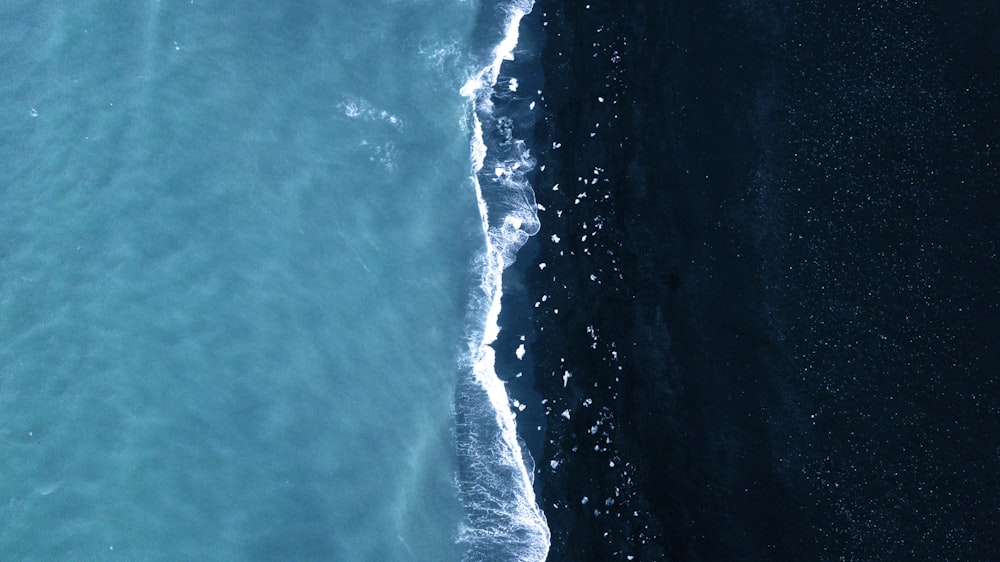 aerial view of body of water