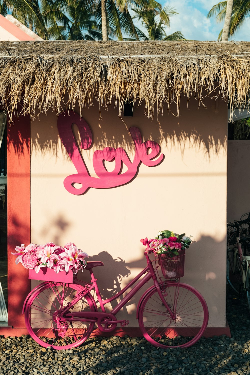 pink city bicycle