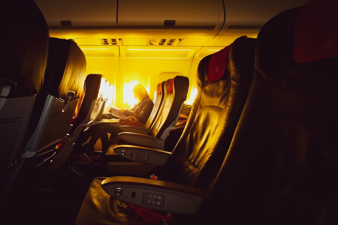 black leather airplane seats, Sunrise flights are the most unforgiving.