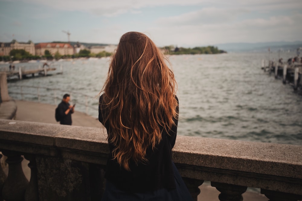 woman standing on terrace