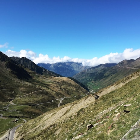 A scenic view of a driving route in Wales.