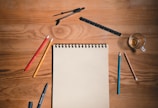 sketch pad and coloring pens
