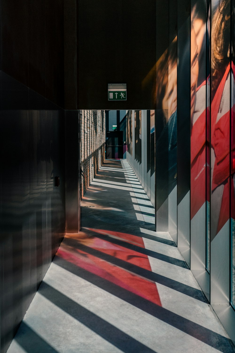 red and gray painted wall