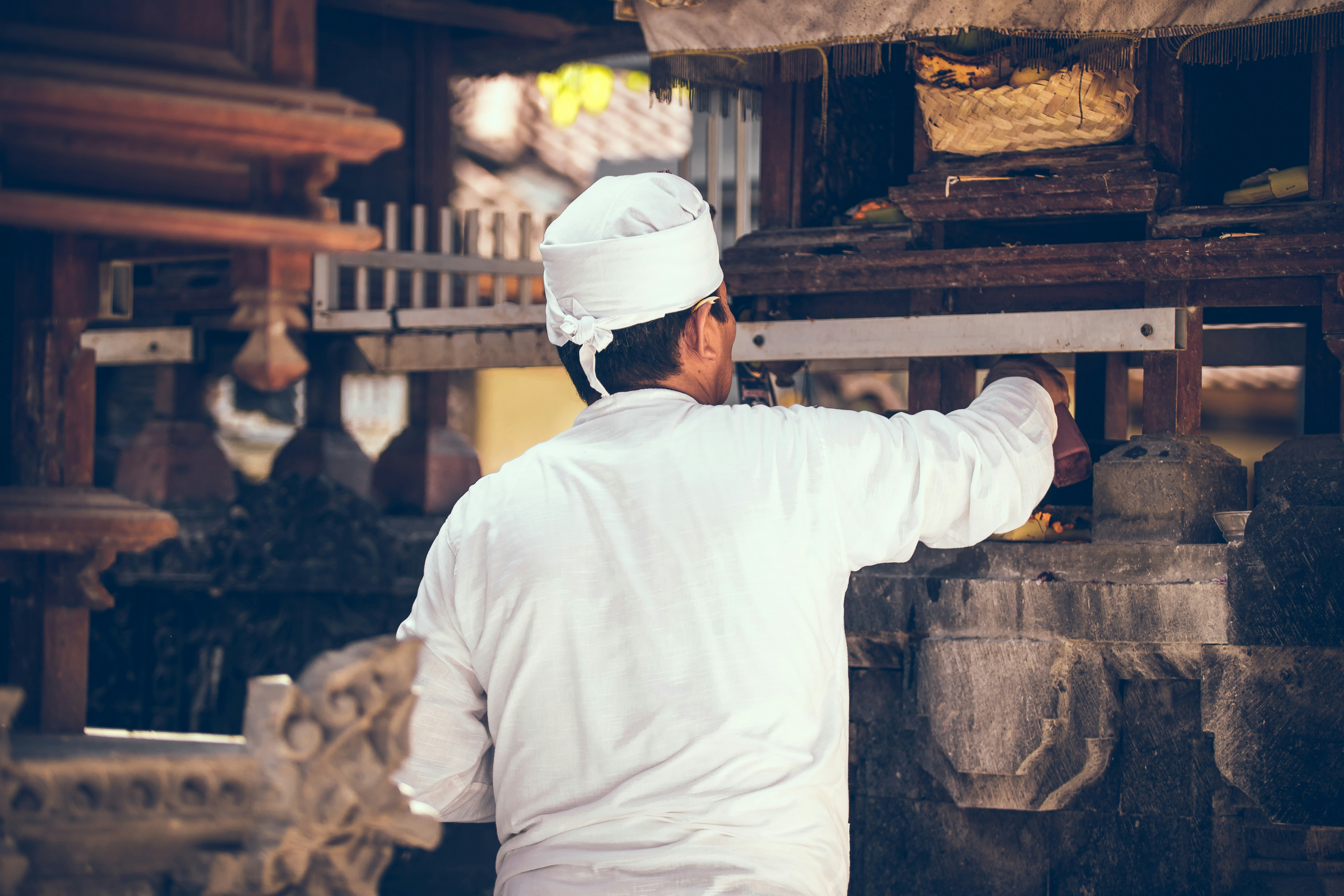 Chef preparing fresh ingredients