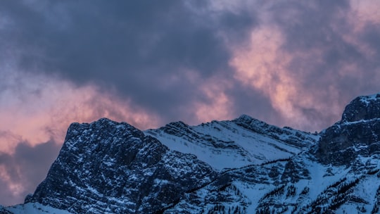 snow covered mountain in Ha Ling Peak Canada